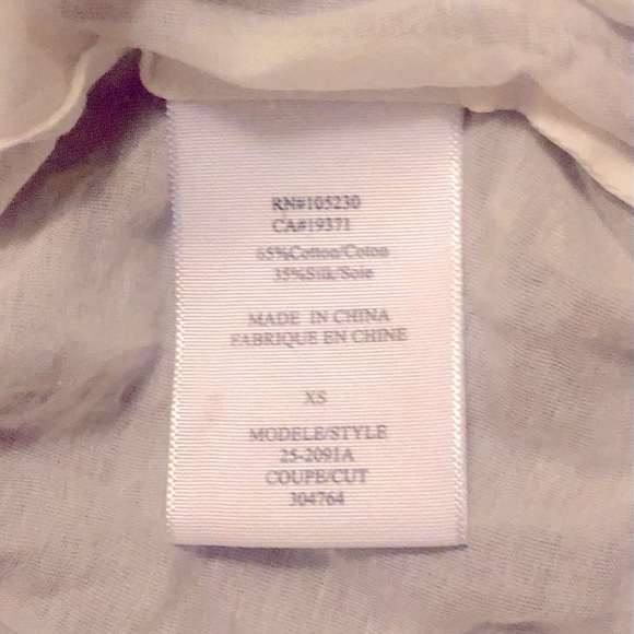 💮Joie Boho festival embroidered floral cap sleeve sheer white peasant top XS - Picture 6 of 8